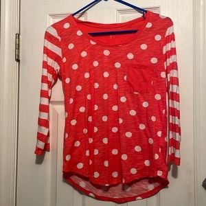 Garnet Hill Salmon color 3/4 sleeve shirt. Women’s S